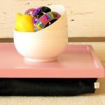 Breakfast Serving Or Laptop Lap Desk- Pink With..
